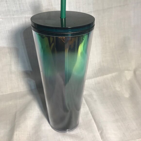Starbucks Oil Slick Rainbow Iridescent Holographic Foil 24oz Tumbler - Picture 3 of 7